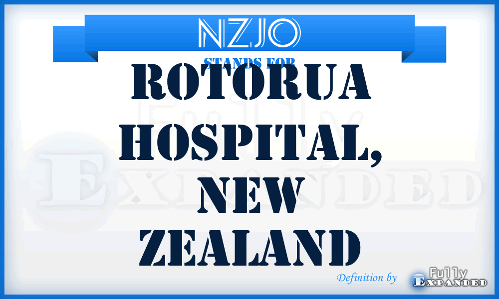 NZJO - Rotorua Hospital, New Zealand