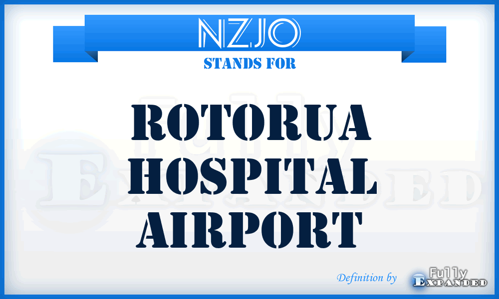 NZJO - Rotorua Hospital airport
