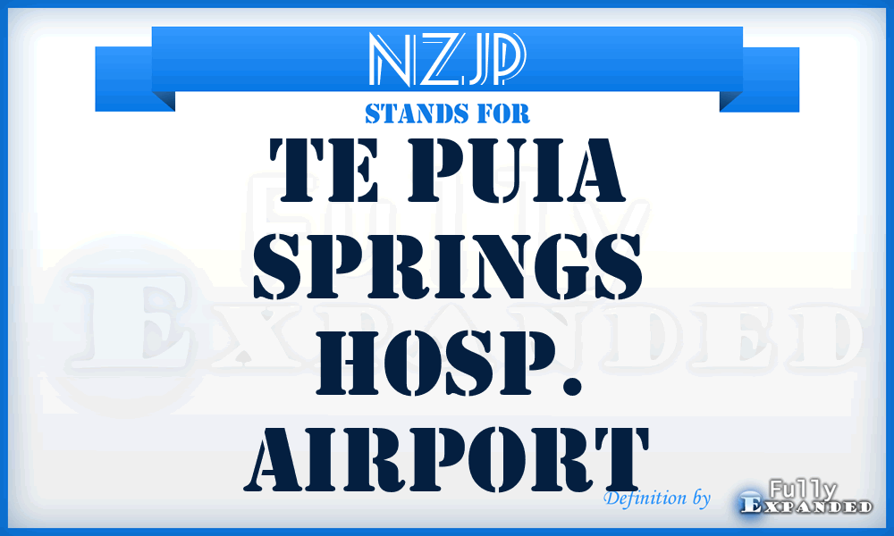 NZJP - Te Puia Springs Hosp. airport