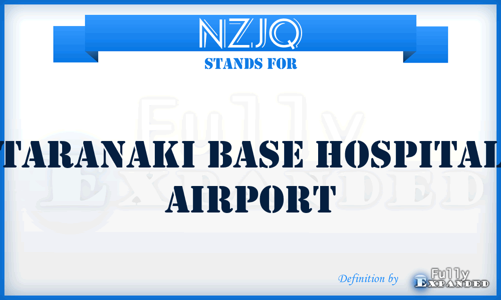 NZJQ - Taranaki Base Hospital airport