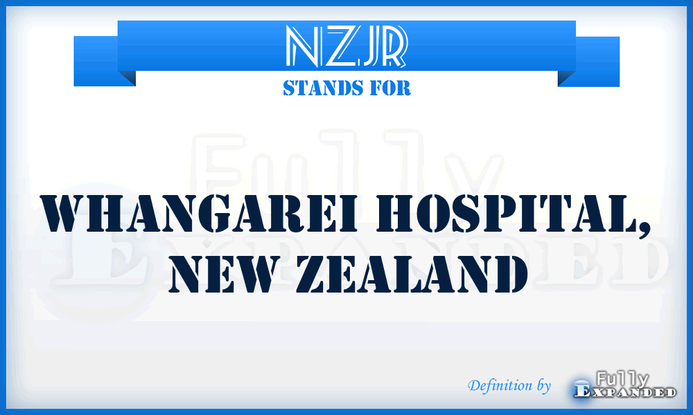 NZJR - Whangarei Hospital, New Zealand