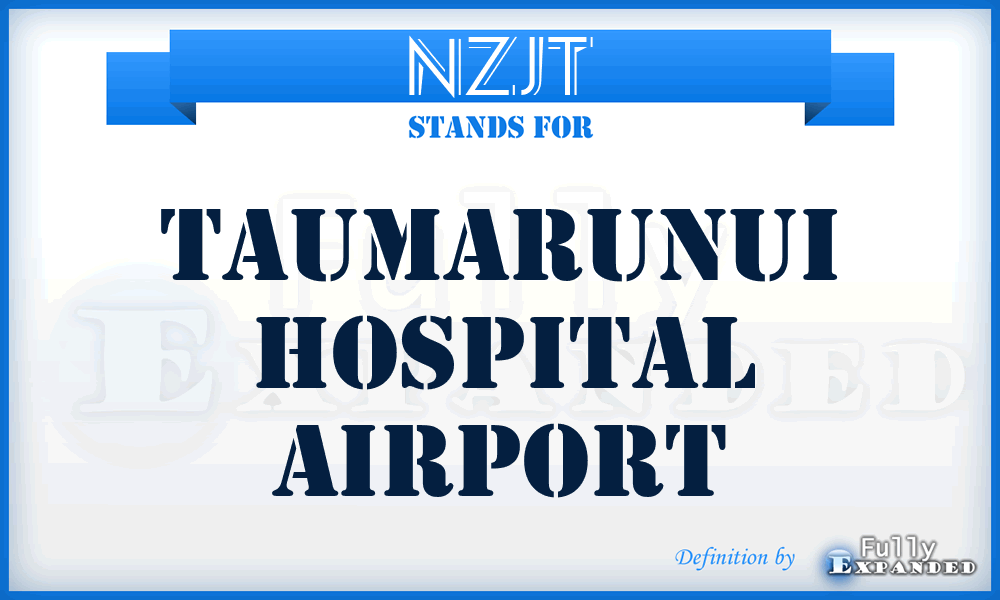 NZJT - Taumarunui Hospital airport