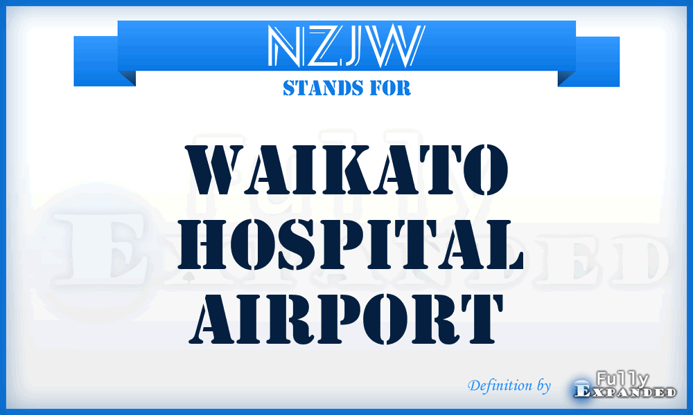 NZJW - Waikato Hospital airport