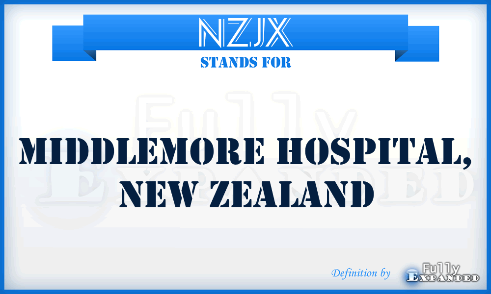 NZJX - Middlemore Hospital, New Zealand