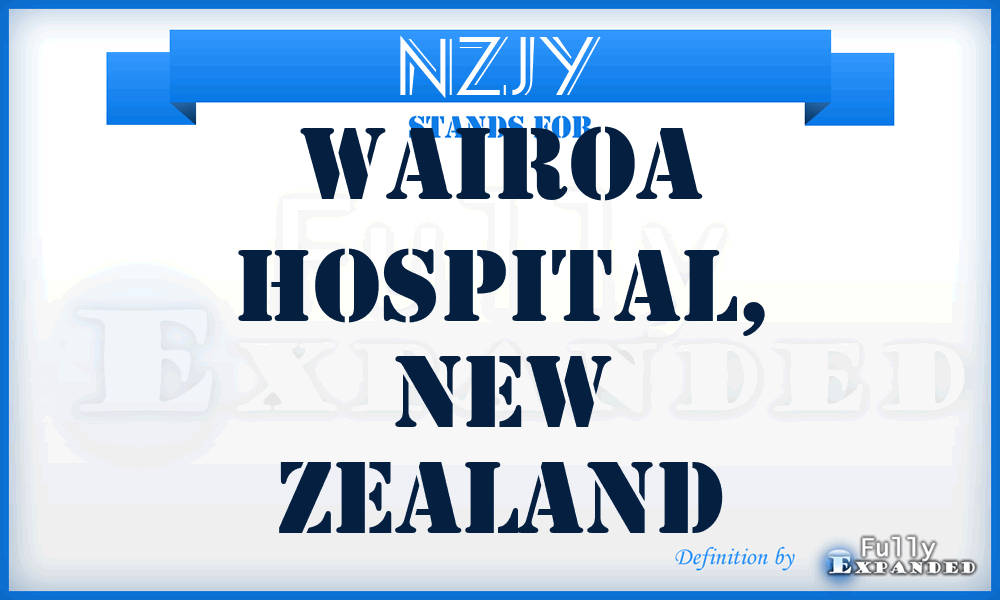 NZJY - Wairoa Hospital, New Zealand