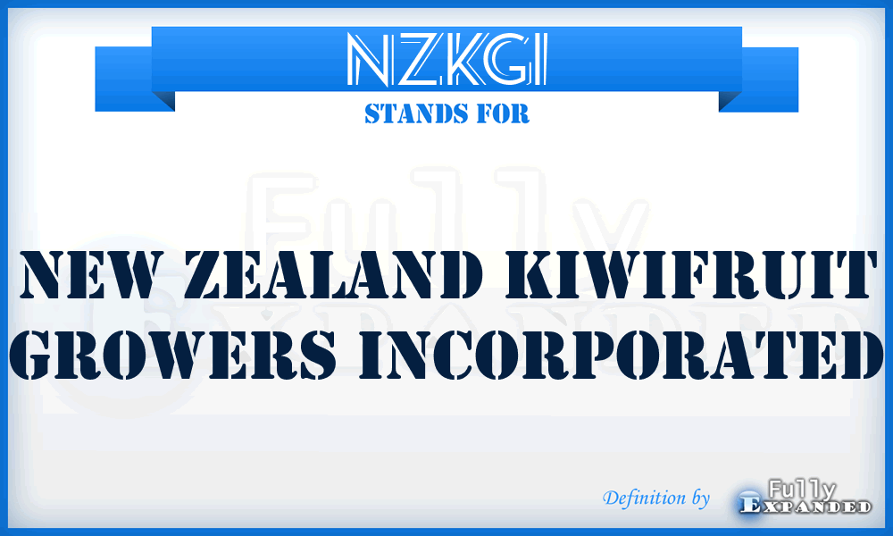 NZKGI - New Zealand Kiwifruit Growers Incorporated