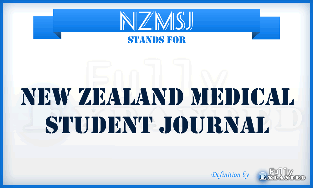 NZMSJ - New Zealand Medical Student Journal