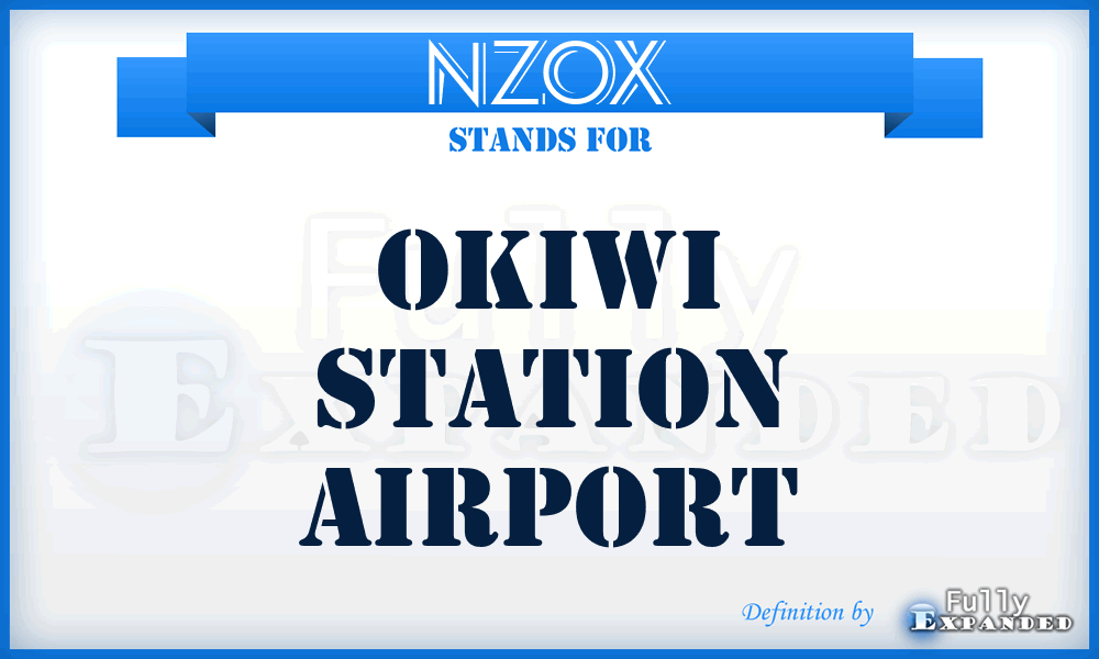 NZOX - Okiwi Station airport