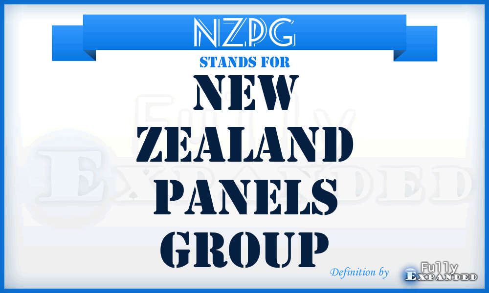 NZPG - New Zealand Panels Group