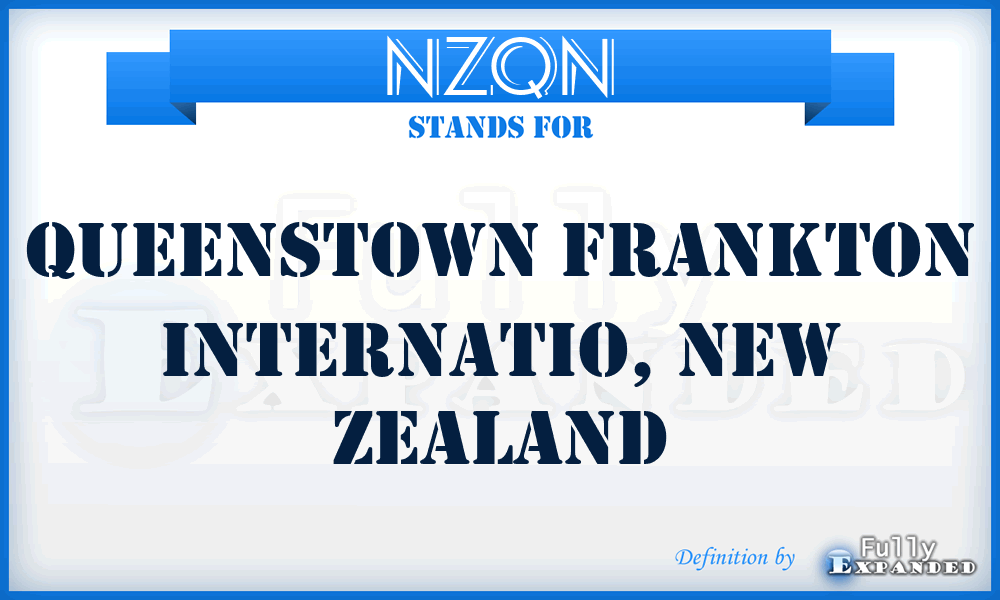 NZQN - Queenstown Frankton Internatio, New Zealand
