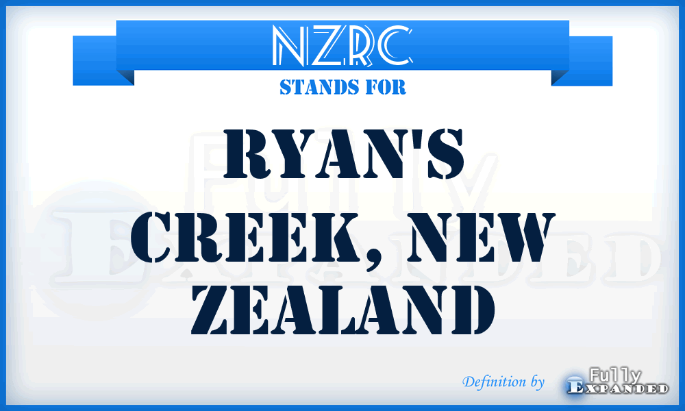 NZRC - Ryan's Creek, New Zealand