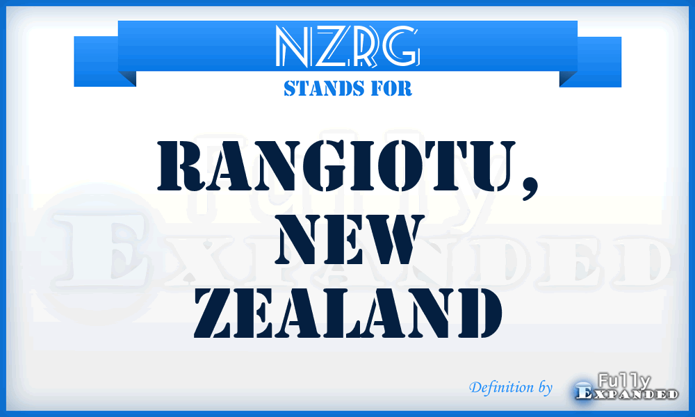 NZRG - Rangiotu, New Zealand