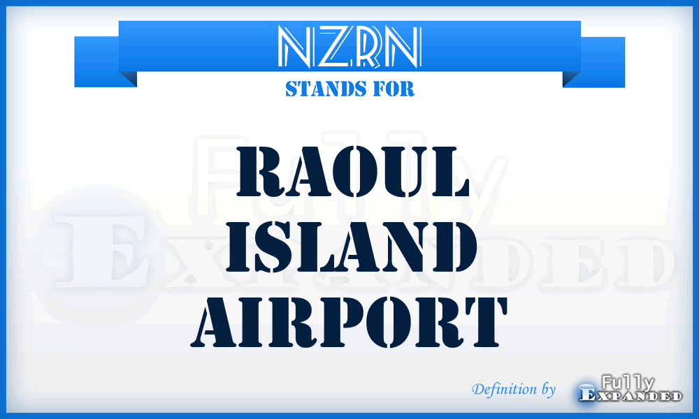 NZRN - Raoul Island airport