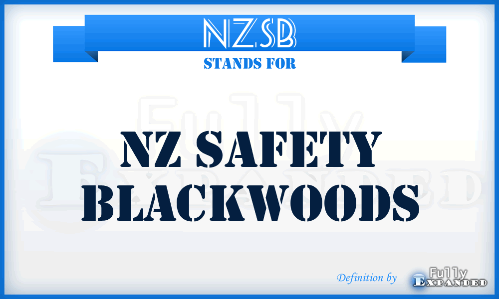 NZSB - NZ Safety Blackwoods