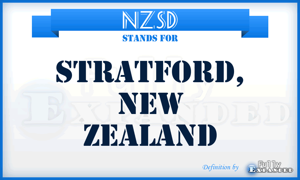 NZSD - Stratford, New Zealand