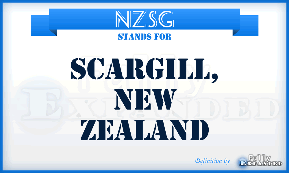 NZSG - Scargill, New Zealand