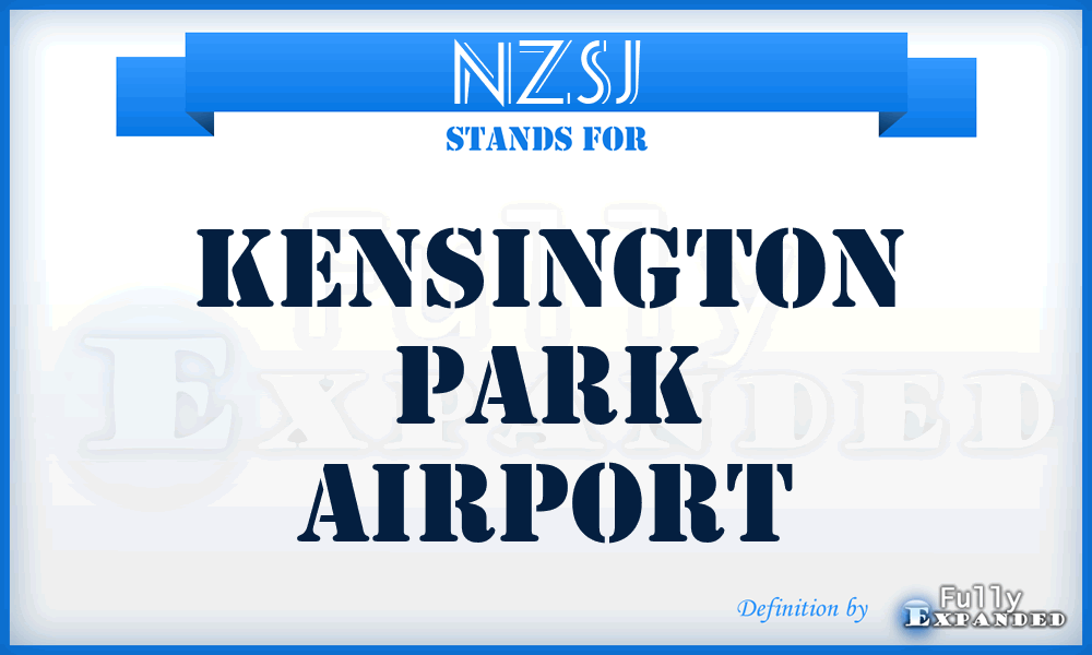 NZSJ - Kensington Park airport