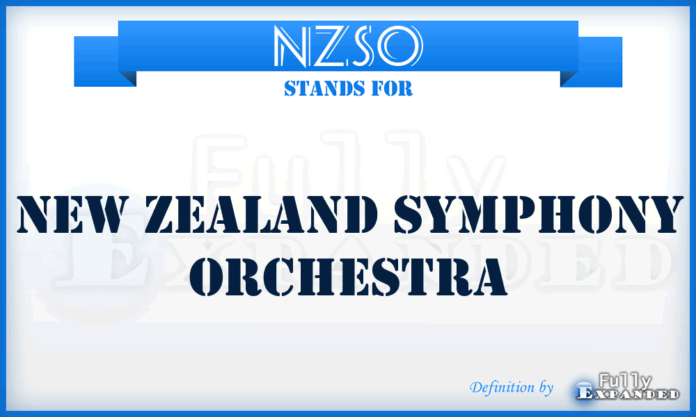 NZSO - New Zealand Symphony Orchestra