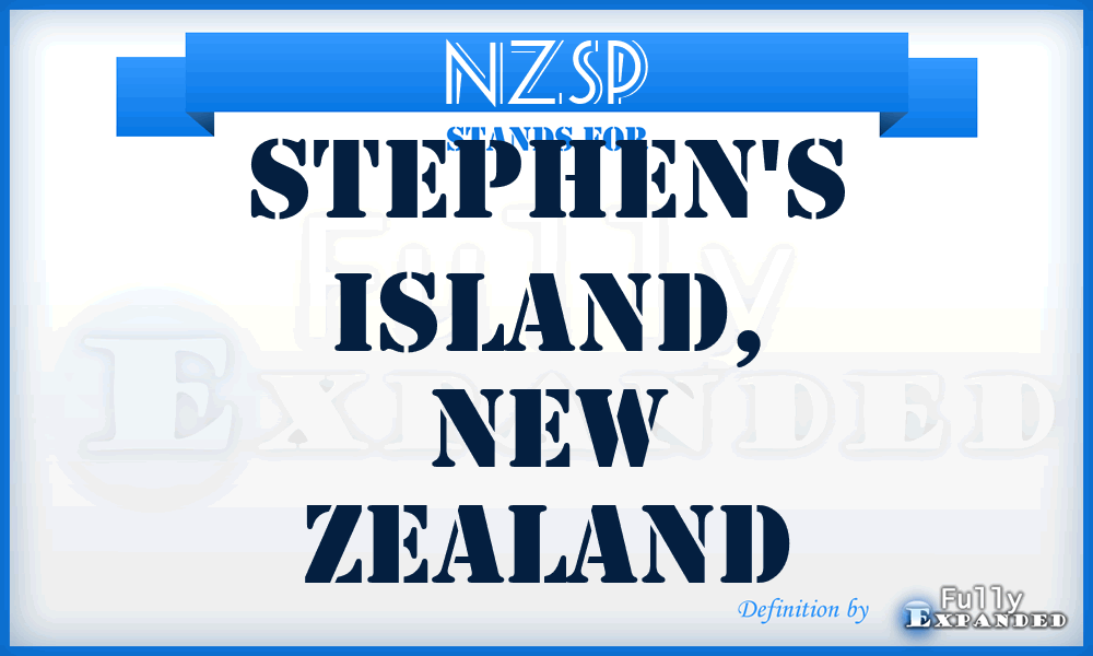 NZSP - Stephen's Island, New Zealand