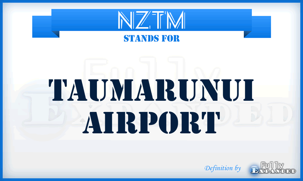 NZTM - Taumarunui airport