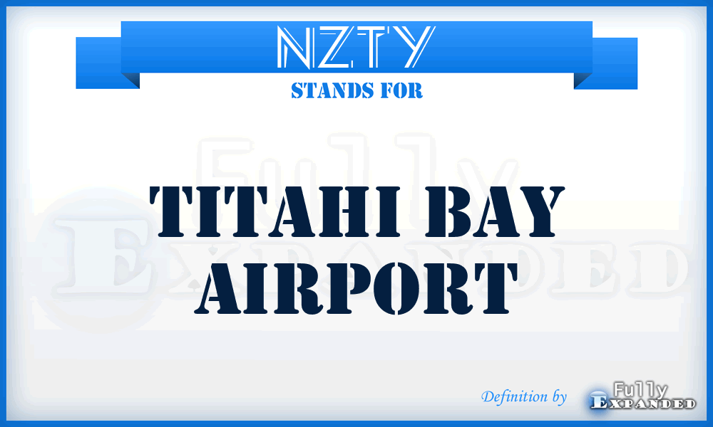 NZTY - Titahi Bay airport