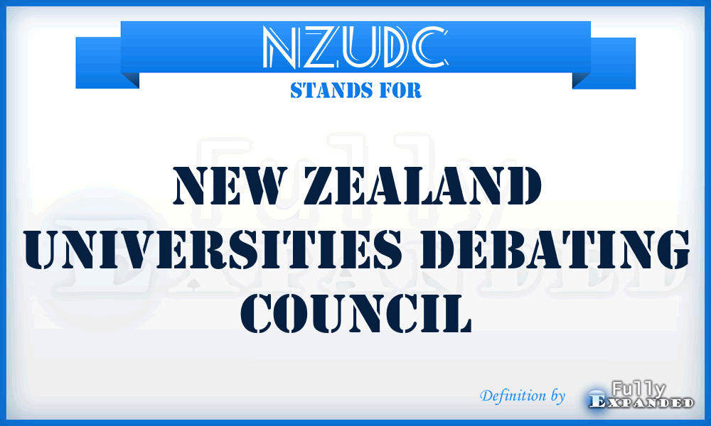 NZUDC - New Zealand Universities Debating Council