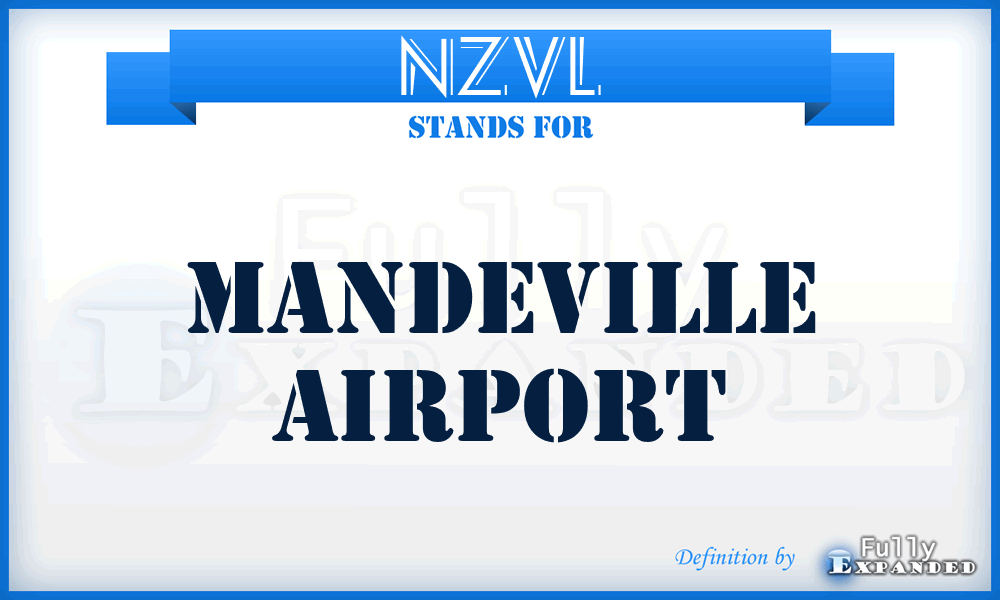 NZVL - Mandeville airport