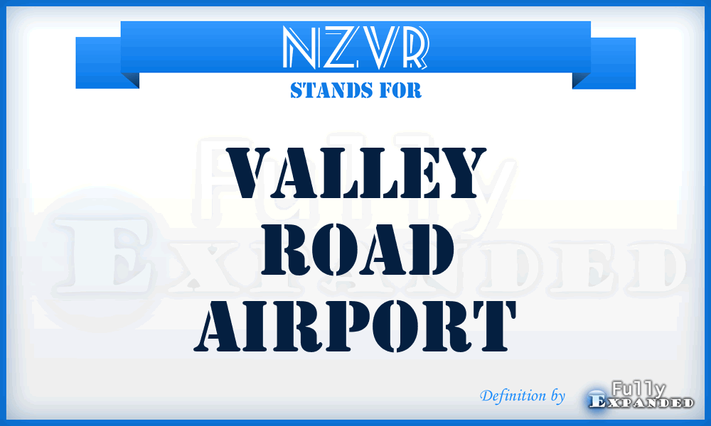 NZVR - Valley Road airport
