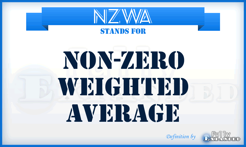 NZWA - Non-Zero Weighted Average