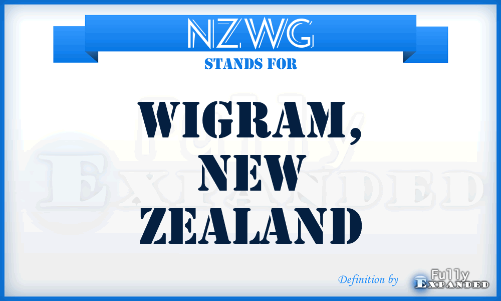 NZWG - Wigram, New Zealand