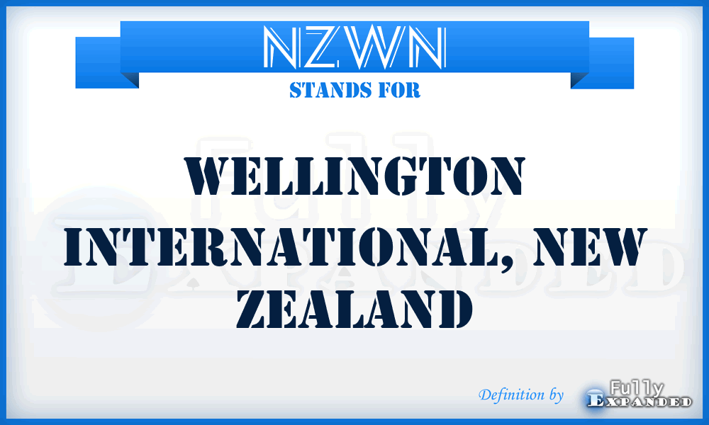 NZWN - Wellington International, New Zealand
