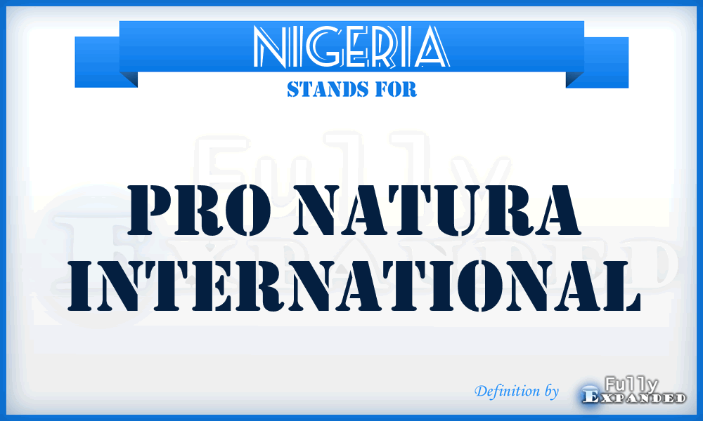 Nigeria - Pro Natura International