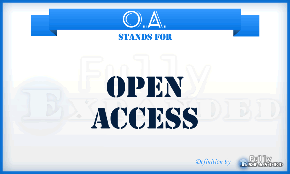 O.A. - Open Access