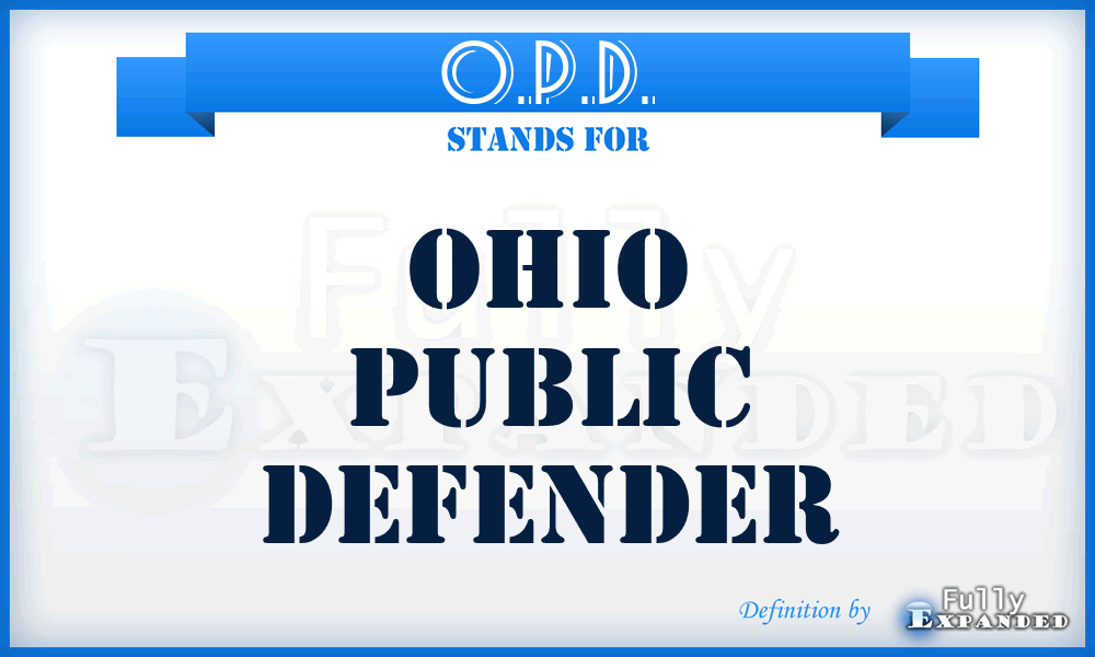 O.P.D. - Ohio Public Defender