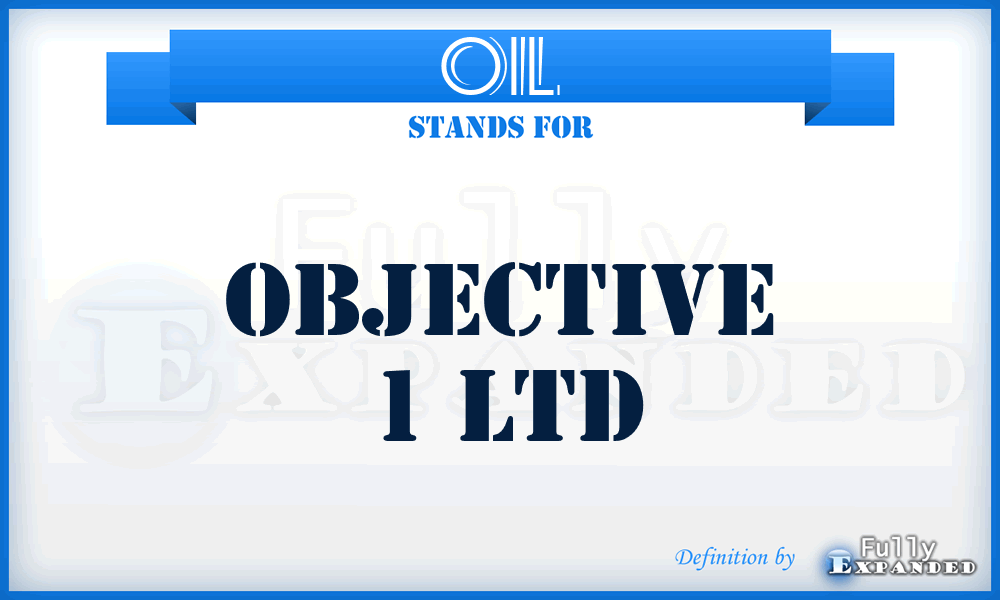 O1L - Objective 1 Ltd