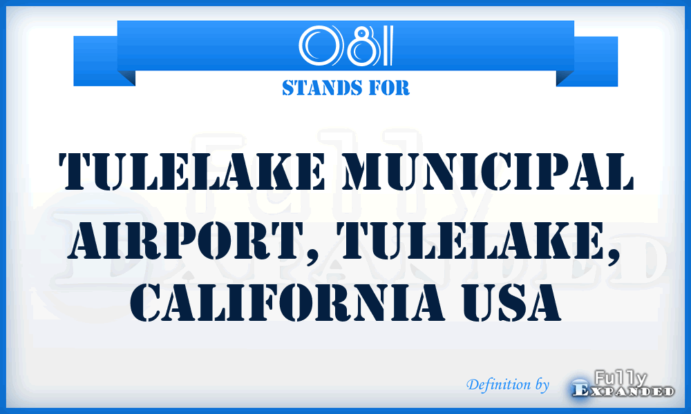 O81 - Tulelake Municipal Airport, Tulelake, California USA