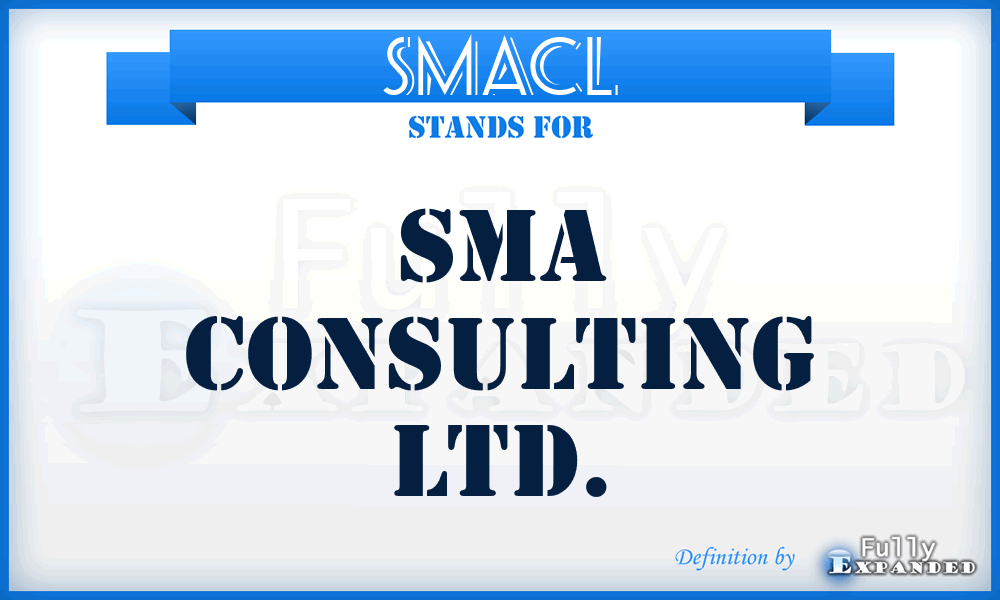 SMACL - SMA Consulting Ltd.