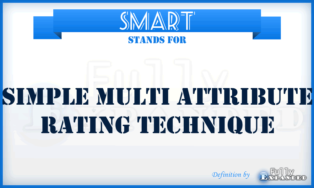 SMART - Simple Multi Attribute Rating Technique