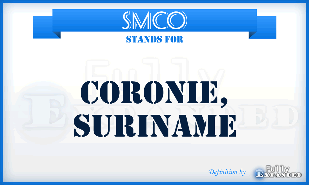 SMCO - Coronie, Suriname