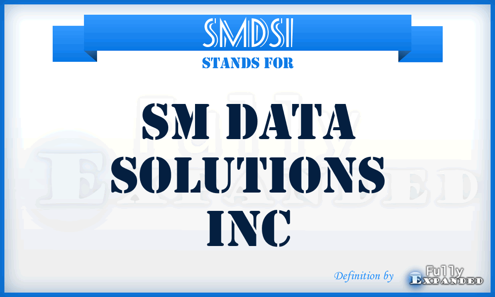SMDSI - SM Data Solutions Inc