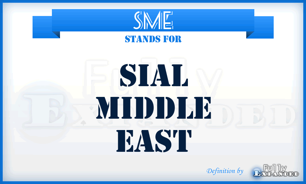 SME - Sial Middle East