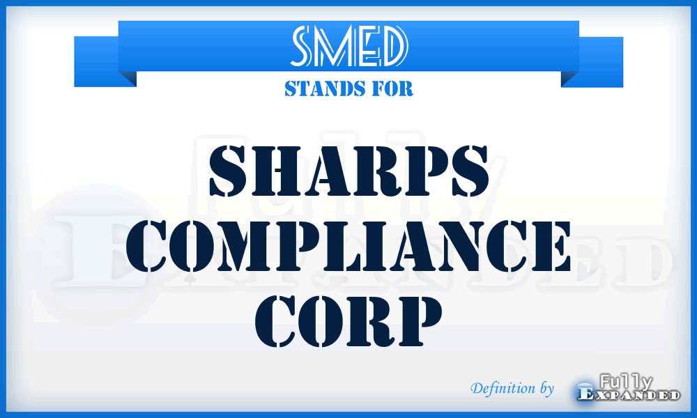 SMED - Sharps Compliance Corp