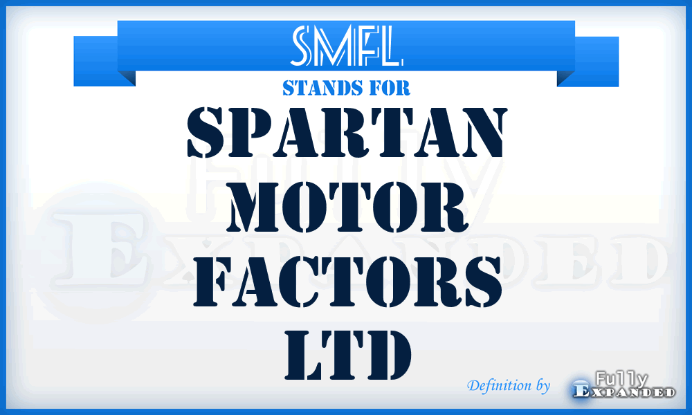 SMFL - Spartan Motor Factors Ltd