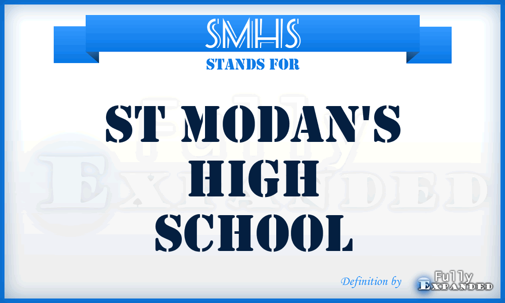 SMHS - St Modan's High School