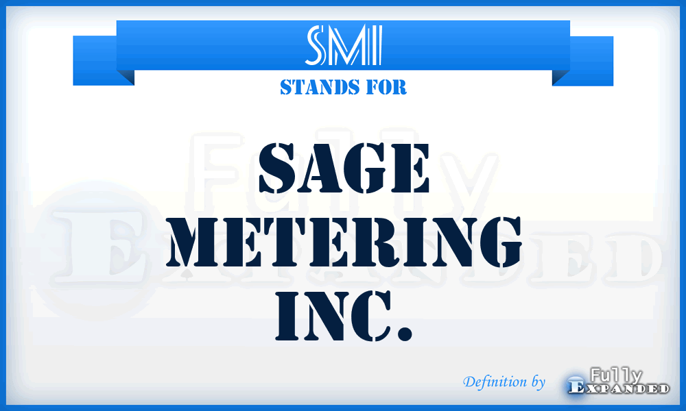 SMI - Sage Metering Inc.