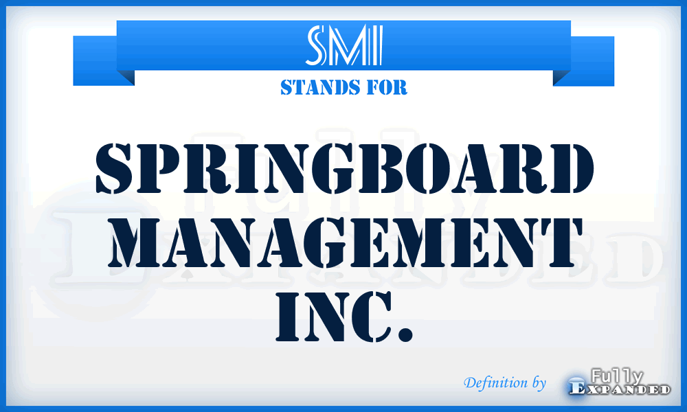SMI - Springboard Management Inc.