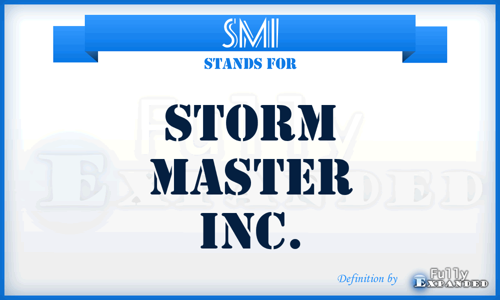 SMI - Storm Master Inc.