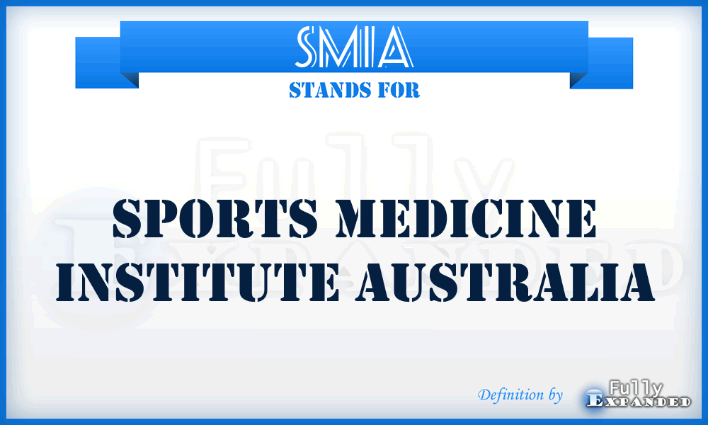 SMIA - Sports Medicine Institute Australia