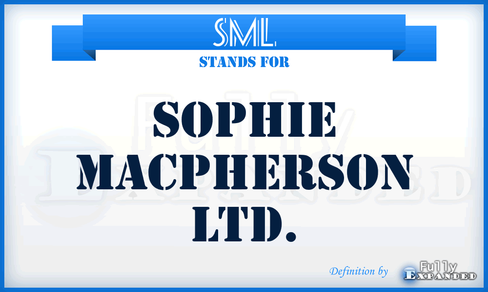 SML - Sophie Macpherson Ltd.
