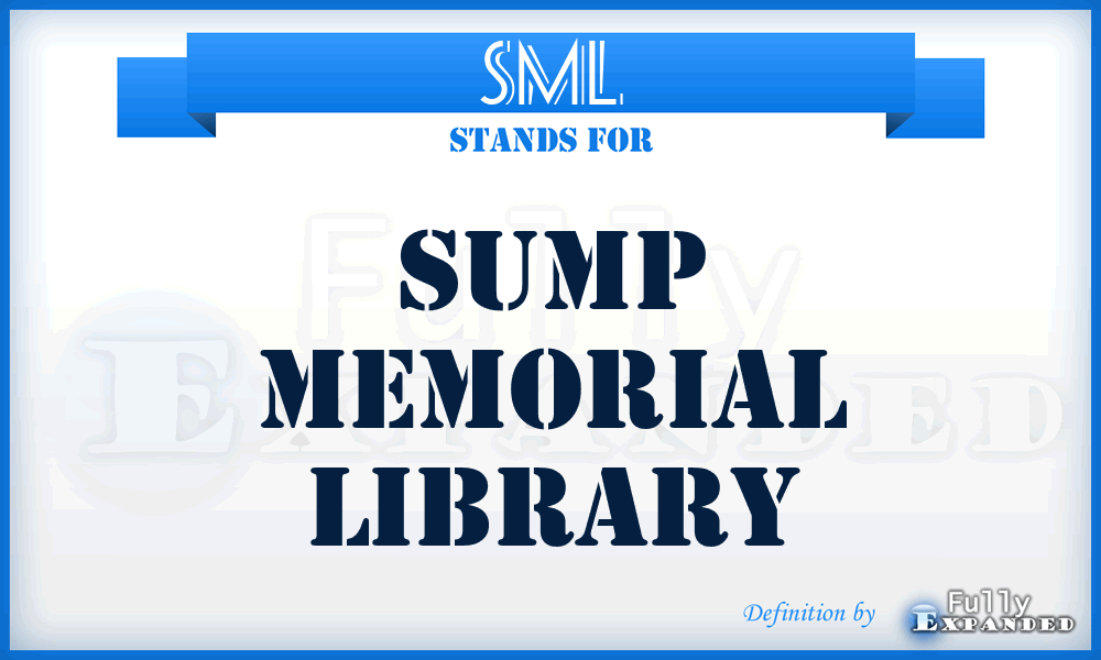 SML - Sump Memorial Library